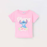 T-shirt rosa Ohana Stitch